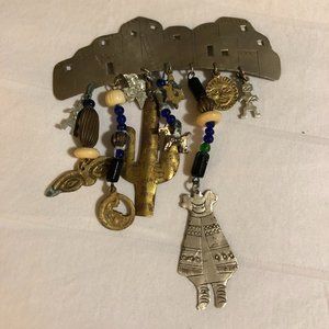 Large Whimsical Southwestern Brooch. *Vintage